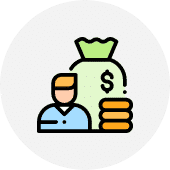 Vector image for generating income and profit